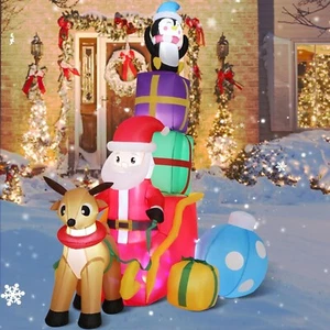 6ft Christmas Inflatable Decoration Santa Claus w/LED Lights Xmas Holiday Decor✨ - Picture 1 of 8