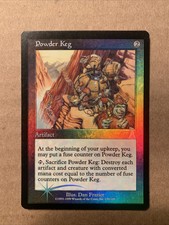 MTG Powder Keg Foil Urza's Destiny Rare. Awesome Shape Card See Pics.