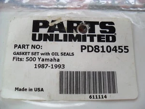 Yamaha 500 gasket set with oil seals part no pd810455 - Bild 1 von 5