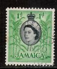 Jamaica Qe11 1956-58 Sg160 1D Black And Emerald Used