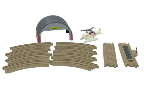 THOMAS & Friends Harold Helicopter + Hangar + Expansion Track HIT Trackmaster Cover