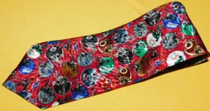 TEAM NFL RED/GREEN/WHITE HELMET MOTIF POLYESTER TIE - TIES - DESIGNER TIES. - Picture 1 of 3