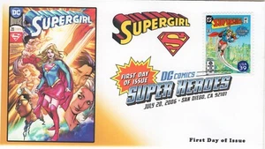 AO-4084s-1, 2006, DC Comics Super Heroes, Supergirl Cover, FDC, Add-on Cachet. D - Picture 1 of 1