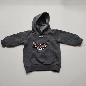Hurley Kleinkind Jungen Fleece Hoodie 12 Monate grau Junge Mund - Bild 1 von 9