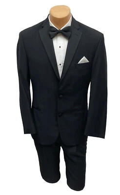 Men's Black Ralph Lauren Tuxedo with Pants Grosgrain Satin Lapels Size 40L 34W - Image 1 of 4