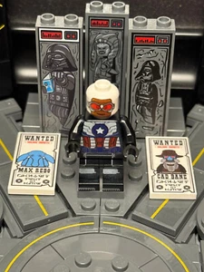 Custom Captain American (Falcon) v1 - Printed on Official Lego - BrickLuv Custom - Picture 1 of 4