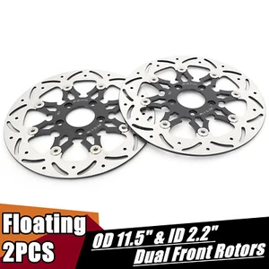 Floating 11.5" Front Brake Rotors for Harley Touring Road King FLHR FLHRS 00-07 - Picture 1 of 7