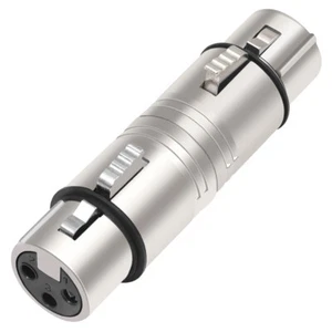 XLR Female To Female Adapter XLR 3 Pin to 3 Pin Microphone Line Adapter FR - Photo 1/12