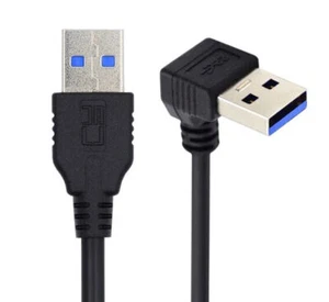 Cable de datos macho a recto macho en ángulo descendente USB-A 3.0 0,3 m - Imagen 1 de 7