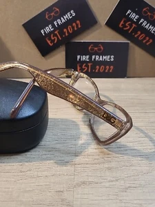 DOLCE & GABBANA DG 3168 2743 Cat Eye Gold Glitter Eyeglasses Frame 51-16-135Rare - Picture 1 of 13