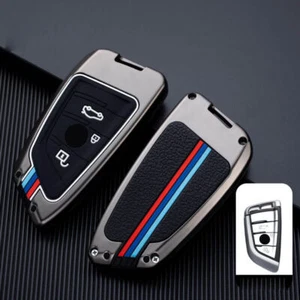 Metal Car Key Case Fob Cover Holder Shell For BMW X1 X3 X5 X6 Accessories - Picture 1 of 4