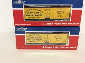 MTH / S-Helper Fulton Market 40' Reefer cars #10402 & 10400 New in Box - Picture 1 of 3