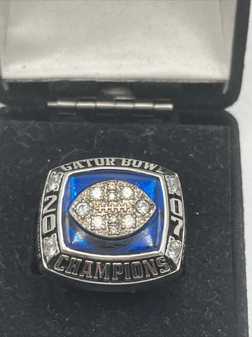 2007 WVU WEST VIRGINIA UNIVERSITY Gator Bowl Player Ring - Nugent - 9 3/4 Cover