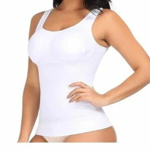 WomanOcean Cami Tank Top w/"5 Zones" InstaShaper Tech Asst Sizes White Brand New - Picture 1 of 2