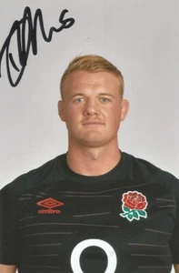 ENGLAND & NORTHAMPTON SAINTS RUGBY: DAVID RIBBANS SIGNED 6x4 PORTRAIT PHOTO+COA - Picture 1 of 1