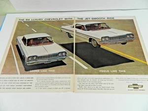 1964 CHEVROLET IMPALA SPORTCOUPE ZWEISEITIGE ANZEIGE, LIFE MAGAZIN CA. 11 X 13 Zoll - Bild 1 von 7