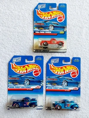 Camión Ford Hot Wheels años 40, Ford 40, primeras ediciones 1998 #654, Mainline #1029 rojo Foto 1 de 2