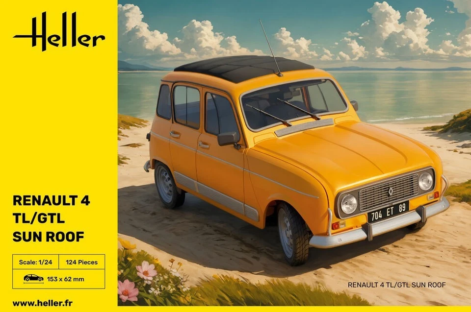 HELLER 82704 MODELLO RENAULT 4 PEZZI/GTL TETTO SOLARE 1/24 - Immagine 1 di 1