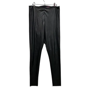 Leggings Commando XL de imitación de cuero negros cintura alta elásticos - Imagen 1 de 12