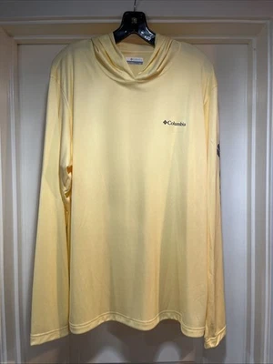 Толстовка с капюшоном мужская Columbia Rapid Creek большая желтая UPF 50 универсальная защита от солнца - Изображение 1 из 4