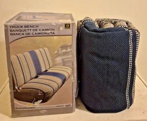 Vintage Saddleman Rugged Saddle Blanket Truck Bench Seat Cover- Blue 02252-03 - Picture 1 of 7