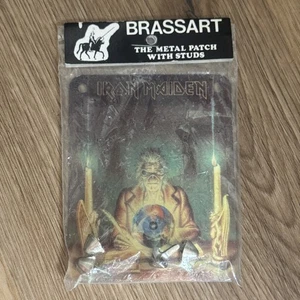 VINTAGE Iron Maiden Brassart Metall Patch mit Nieten / Heavy Metal - Bild 1 von 3