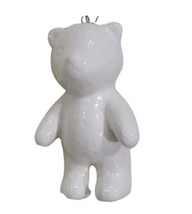 Ornamento orso bianco in piedi porcellana Midwest vintage 3" - Foto 1 di 9