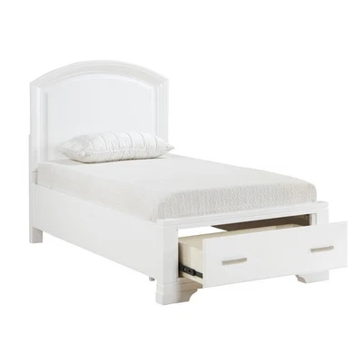 JUEGO DE MUEBLES DE DORMITORIO CAMA DE ALMACENAMIENTO PIE QUEEN BLANCO Foto 1 de 4