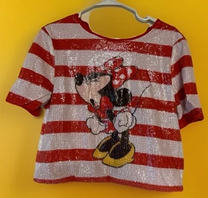 Eleven Paris LA Collection Pailletten Minnie Mouse Shirt Gr. M - Bild 1 von 7