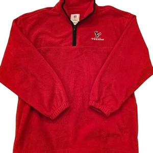 NFL Houston Texans Rojo Polar Cuarto Cremallera Pullover Para Hombre XL Acogedor Y2K Ropa Deportiva - Imagen 1 de 6