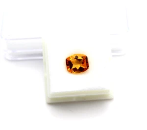 Citrin Edelstein facettierte Rechteckform fancy schliff Schmuck Basteln Sammeln - Picture 1 of 7