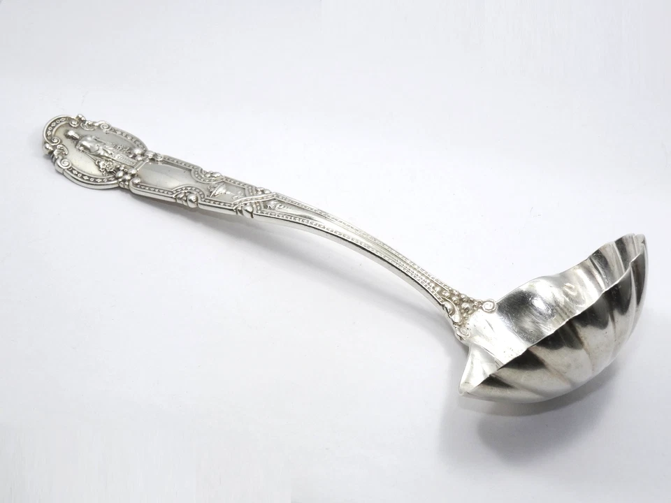 RARO TIFFANY RENACIMIENTO 1905 ESTERLINA HEMISFÉRICO CUENCO SALSA CUCHARÓN ~ 7 5/8" Foto 1 de 4