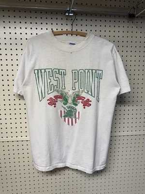 True Vintage 80s 90s West Point T-Shirt Military USA Army USMA (M) - Image 1 of 4