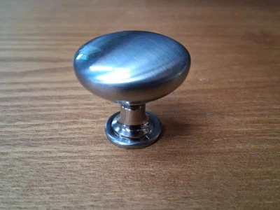 14 NEW Chrome Round Knobs Cabinet Hardware Pulls Knobs Lot Of 14 No Screws - Image 1 of 3