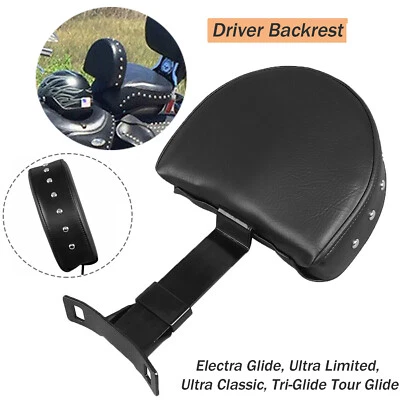 Almohadilla de respaldo de conductor con tachuelas para Harley Tri Electra Glide Ultra Limited FLHTC NUEVO Foto 1 de 4