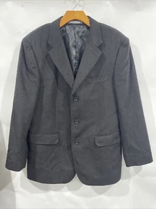 Cashmere Sport Coat Men 38S Black Silk Lining 3 Button Emanuel Couture Stitching - Picture 1 of 12