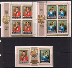 Isole Cook 1982 Diana William mini-fogli nascita + foglio ricordo MNH CV$95 - Foto 1 di 1