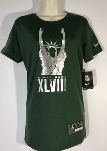 Nike NFL Super Bowl XLVIII NYC Women's Graphic Shirt X-Large Slim Fit Green - Picture 1 of 7