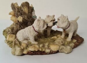 West Highland Terriers Playing Around a Tree Stump by Regency Fine Arts - C4