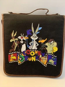 Looney Tunes 3 Ring Reißverschluss Mappe 1996 Taz Tweety Bugs Bunny Wiley Daffy Duck - Bild 1 von 12