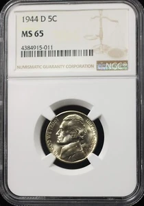 1944-D JEFFERSON NICKEL 5C NGC MS65 - WAR NICKEL (P0062) - Picture 1 of 2