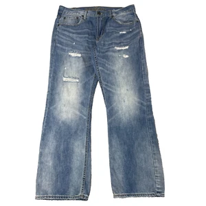 Vintage American Eagle Jeans Herren 34x32 Classic Boot Cut Y2K Distressed Denim - Bild 1 von 9