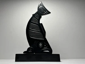 Signed Shirley Longboat ( Pollard ) Argillite Haida Salmon Carving - Picture 1 of 11