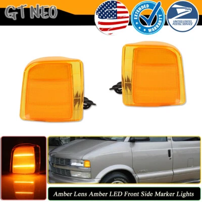 Luz de esquina lateral LED ámbar con lente amarilla para Chevrolet Astro GMC Safari 1995-2005 Foto 1 de 4
