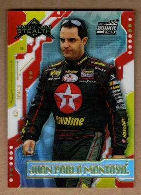 2007 PRESS PASS STEALTH CHROME PLATINUM #P32 JUAN PABLO MONTOYA #16/25 - Image 1 of 2