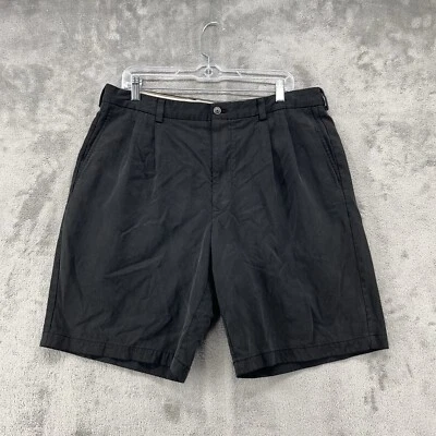 Tommy Bahama 短裤男式 35 黑色丝绸斜纹布口袋户外海滩学院风 — 第 1/4 张图片