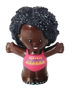 Fisher Price Little People African American Girl Barbie Swim Suit Pool Beach  - Picture 1 of 4