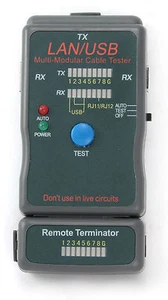 Comprobador de Cable RJ45 RJ11 USB Ethernet Tester - Imagen 1 de 4