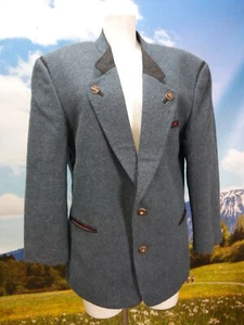 Alphorn Original blau meliert neuwertig herrliche Trachtenjacke Jacke Gr.26/52 - Bild 1 von 6