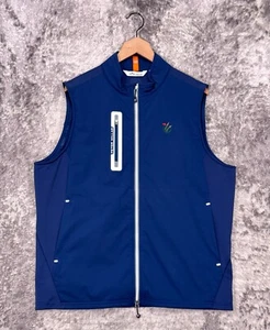 Peter Millar Vest Large Mens Hyperlight Fuse Hybrid Full Zip Blue Golf Crown - Picture 1 of 8